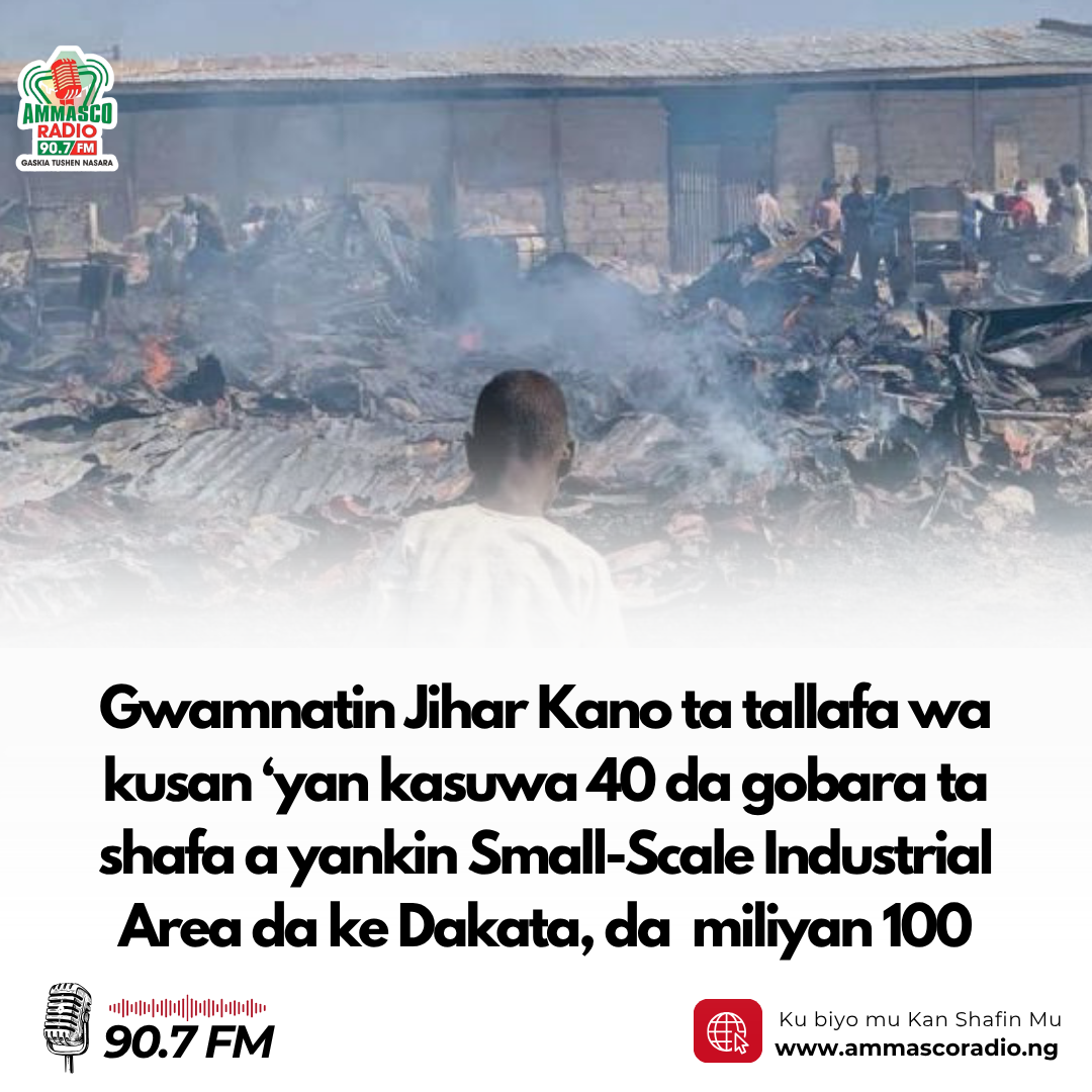 Gwamnatin Jihar Kano ta tallafa wa kusan ‘yan kasuwa 40 da gobara ta shafa a yankin Small-Scale Industrial Area da ke Dakata, da jimillar kuɗi har Naira miliyan 100.